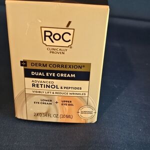 RoC Derm Correxion Dual Eye Cream Retinol & Peptides Anti-Aging 2x0.34 oz (NEW)